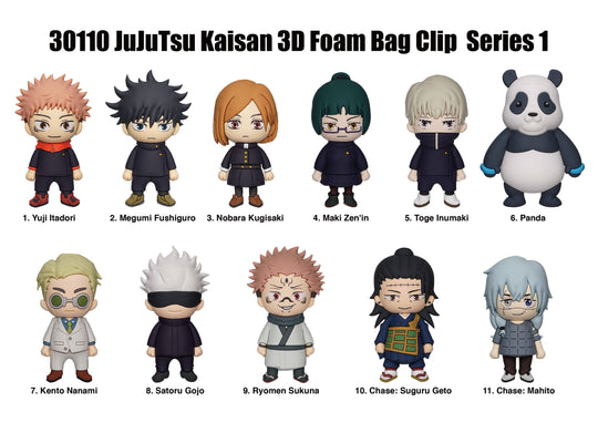 JUJUTSU KAISEN - Series 1 - 3D Foam Bag Clip (Display 24 Pcs)