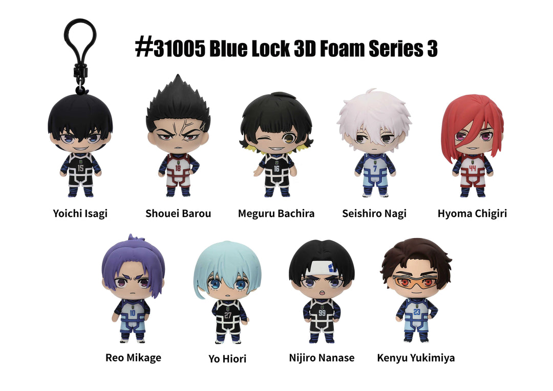 BLUE LOCK - Series 3 - 3D Foam Bag Clip (Display 24 Pcs)