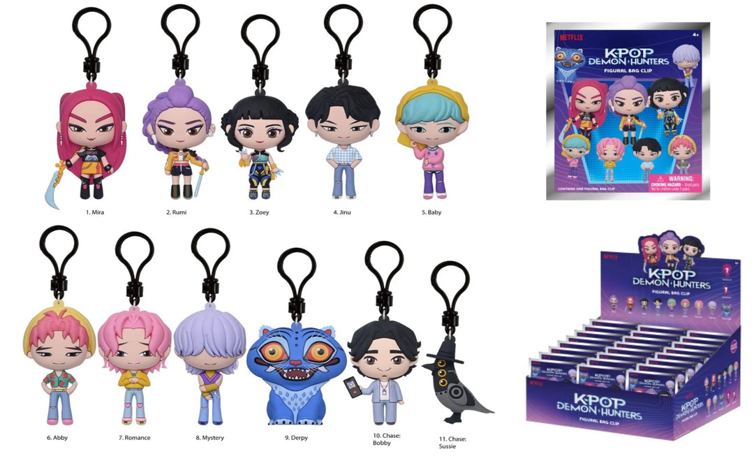 K-POP Demon Hunters - Series 1 - 3D Foam Bag Clip (Display 24 Pcs)