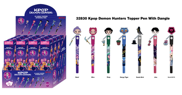 K-POP DEMON HUNTERS - 3D Head Topper Spinning Pen (Display of 16 pcs)