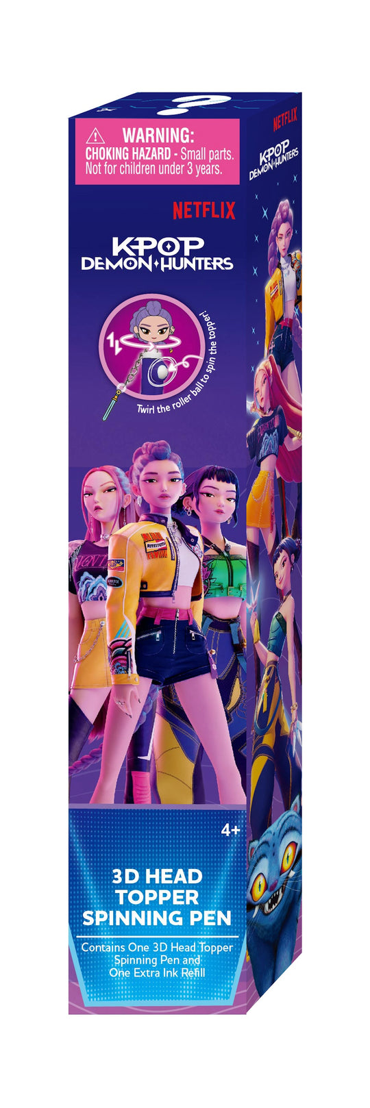 K-POP DEMON HUNTERS - 3D Head Topper Spinning Pen (Display of 16 pcs)