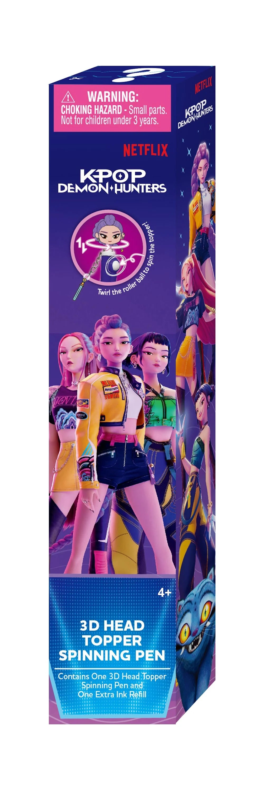 K-POP DEMON HUNTERS - 3D Head Topper Spinning Pen (Display of 16 pcs)