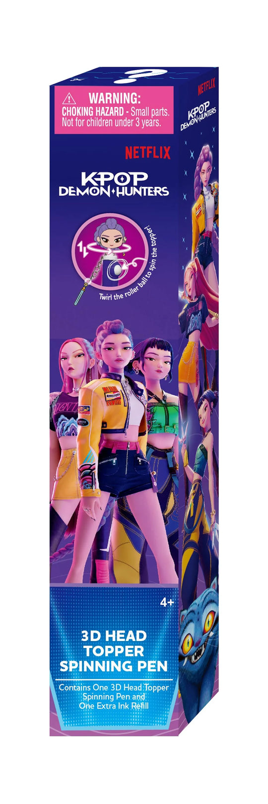 K-POP DEMON HUNTERS - 3D Head Topper Spinning Pen (Display of 16 pcs)