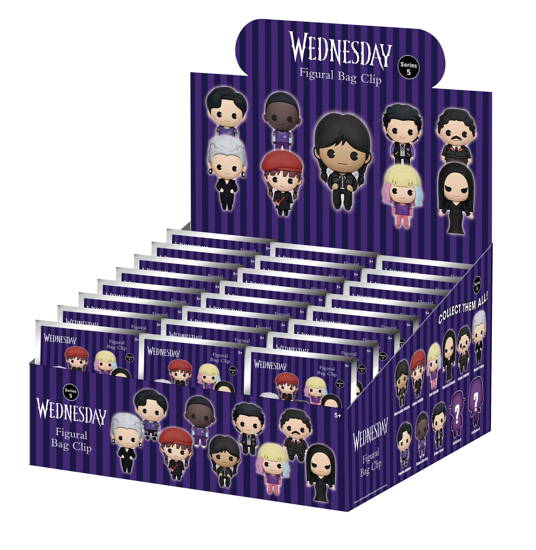 WEDNESDAY - Series 5 - 3D Foam Bag Clip (Display 24 Pcs)