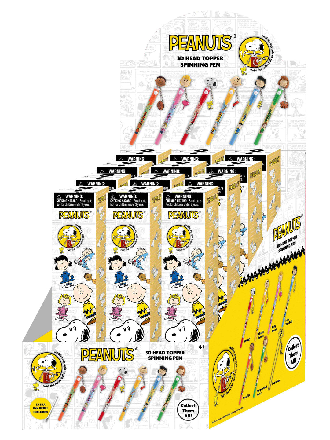 SNOOPY - 3D Head Topper Spinning Pen (Display of 12 pcs)