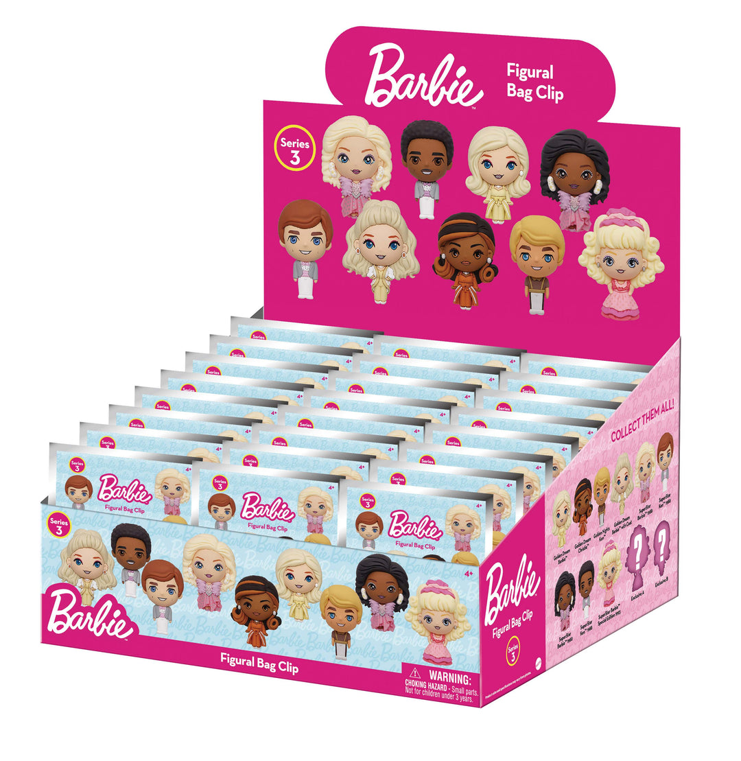BARBIE - Series 3 - 3D Foam Bag Clip (Display 24 Pcs)