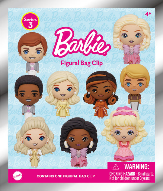 BARBIE - Series 3 - 3D Foam Bag Clip (Display 24 Pcs)