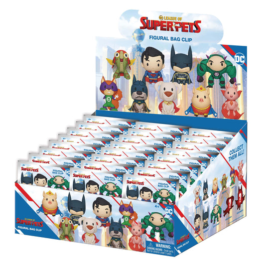 DC SUPER PETS - Series 1 - 3D Foam Bag Clip (Display 24 Pcs)