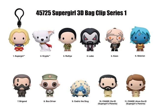 SUPER GIRL MOVIE - Series 1 - 3D Foam Bag Clip (Display 24 Pcs)
