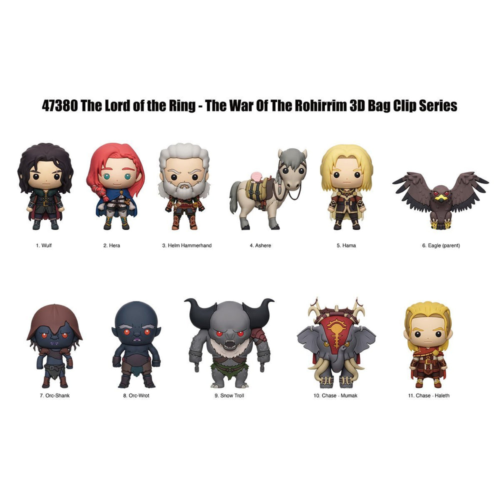 LORD OF THE RINGS WAR ROHIRIM- 3D Foam Bag Clip (Display 24 Pcs)