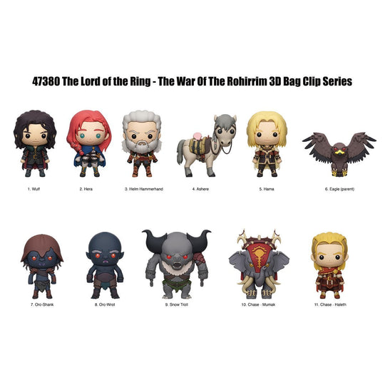 LORD OF THE RINGS WAR ROHIRIM- 3D Foam Bag Clip (Display 24 Pcs)