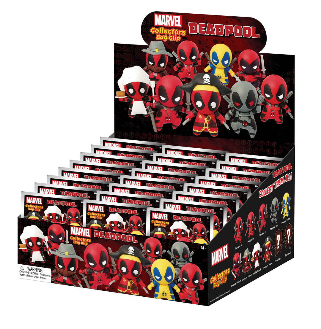 MARVEL - Deadpool Series 1 - 3D Foam Bag Clip (Display 24 Pcs)