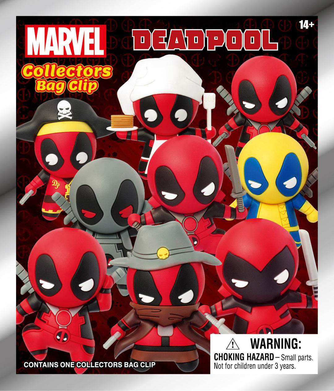 MARVEL - Deadpool Series 1 - 3D Foam Bag Clip (Display 24 Pcs)