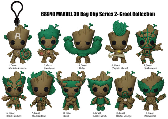 GROOT - Series 2 - 3D Foam Bag Clip (Display 24 Pcs)