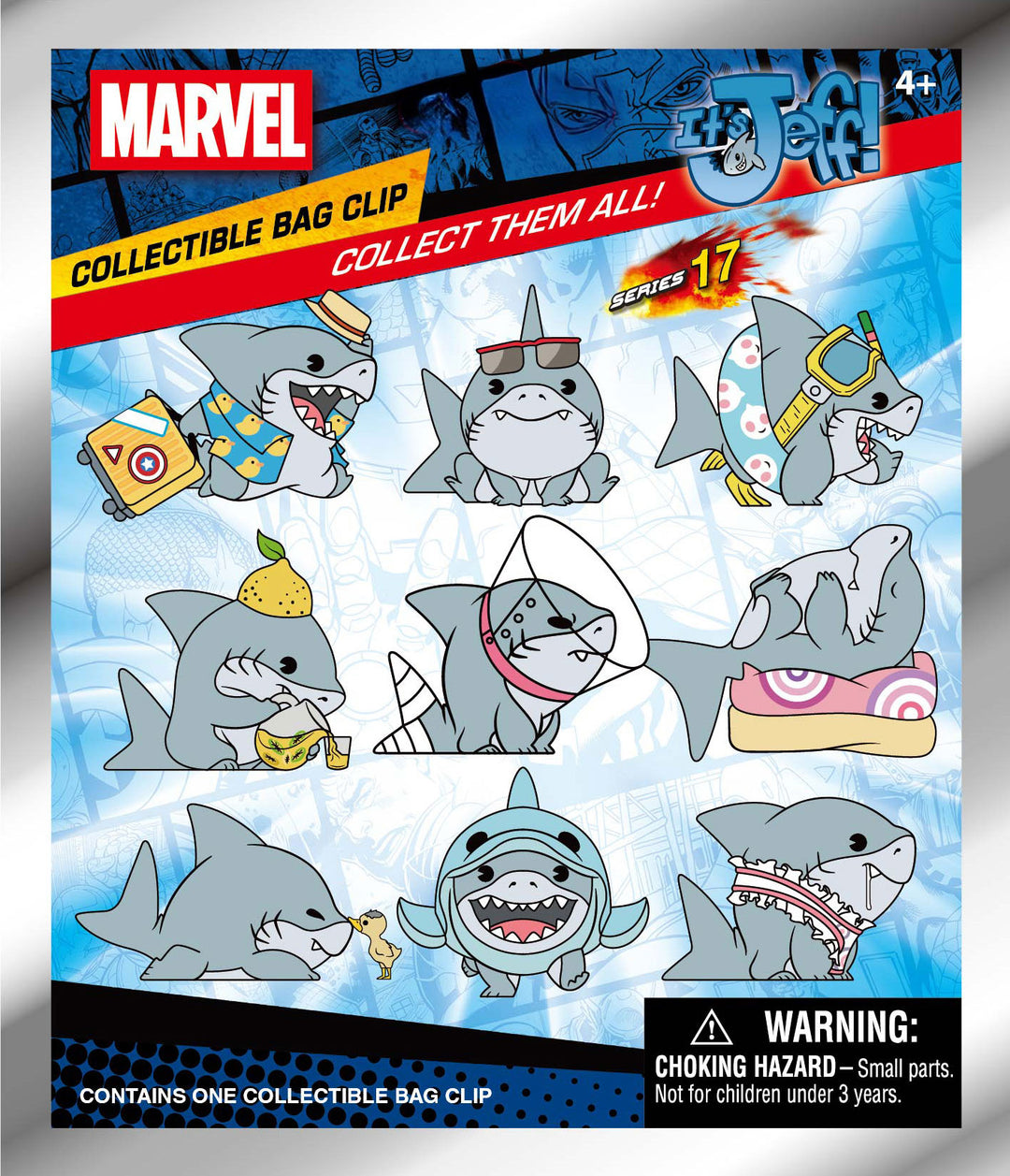 MARVEL RIVALS - Jeff Series 17 - 3D Foam Bag Clip (Display 24 Pcs)