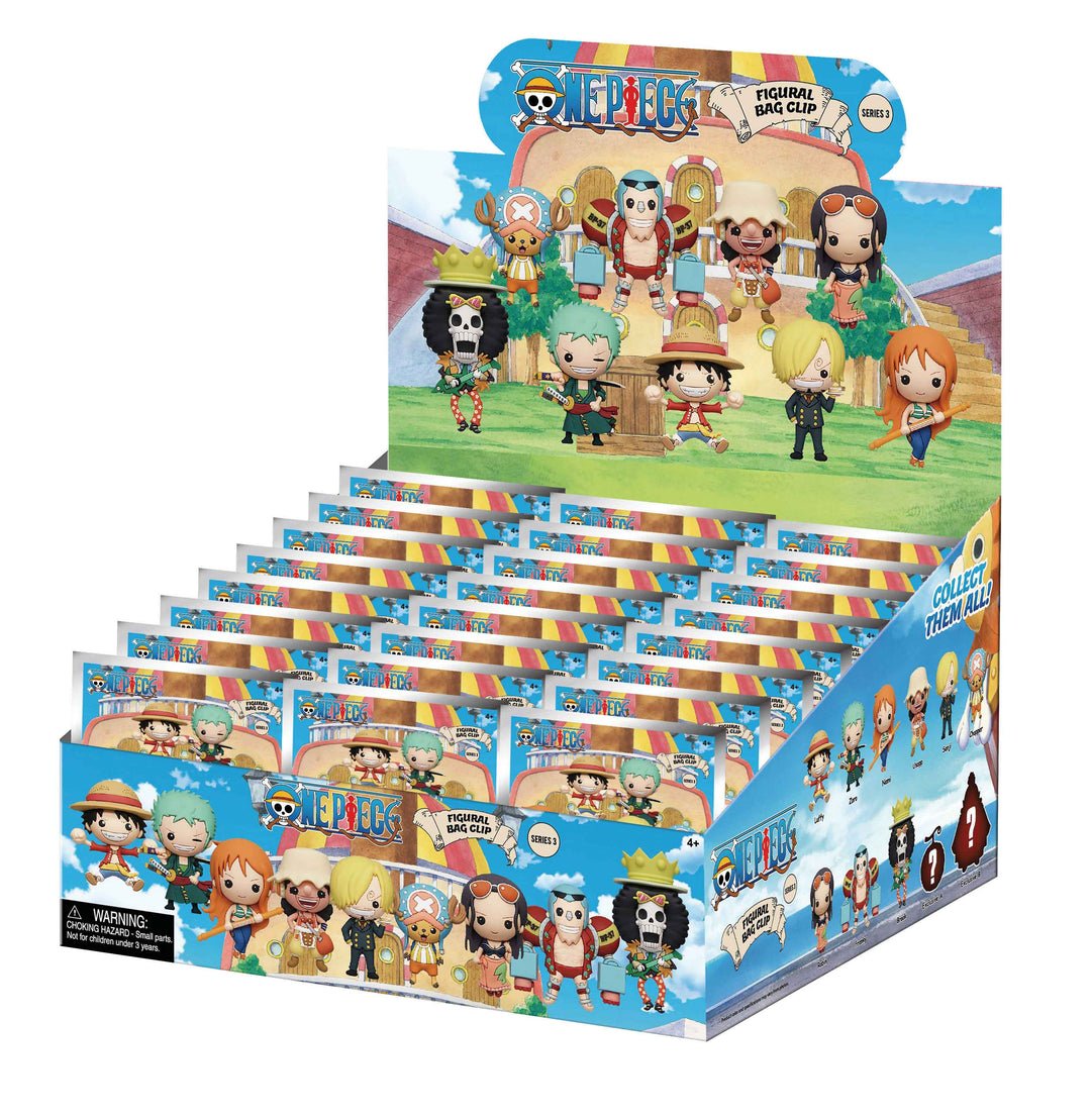 ONE PIECE - Series 3 - 3D Foam Bag Clip (Display 24 Pcs)