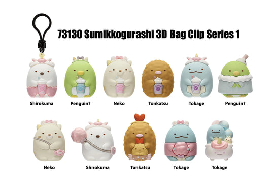 SUMIKKO GURASHI - Series 1 - 3D Foam Bag Clip (Display 24 Pcs)