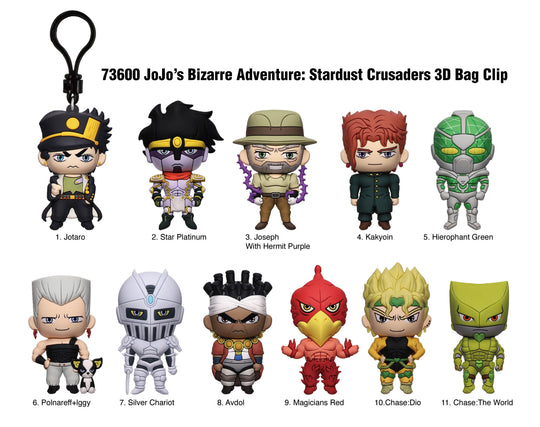 JOJO'S BIZARRE ADVENTURE - Series 1 -3D Foam Bag Clip (Display 24 Pcs)