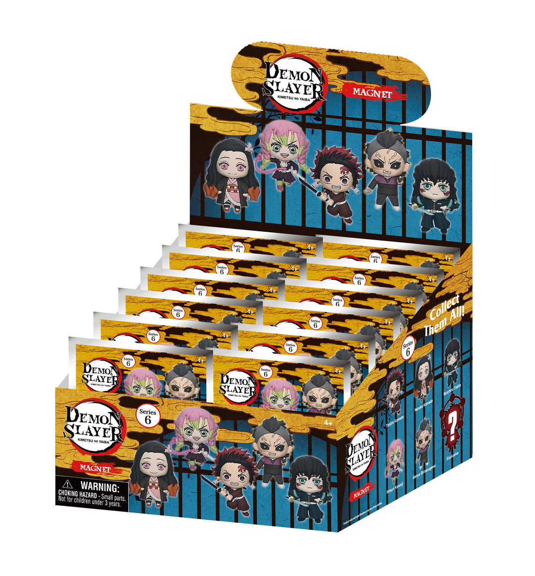 DEMON SLAYER - Serie 6 -3D Foam Magnets in blind bags (Display 12 Pcs)