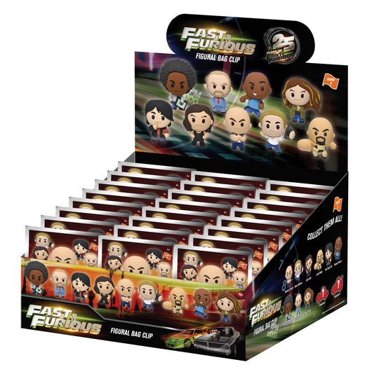 FAST & FURIOUS 25TH AN. - Series 1 - 3D Foam Bag Clip (Display 24 Pcs)