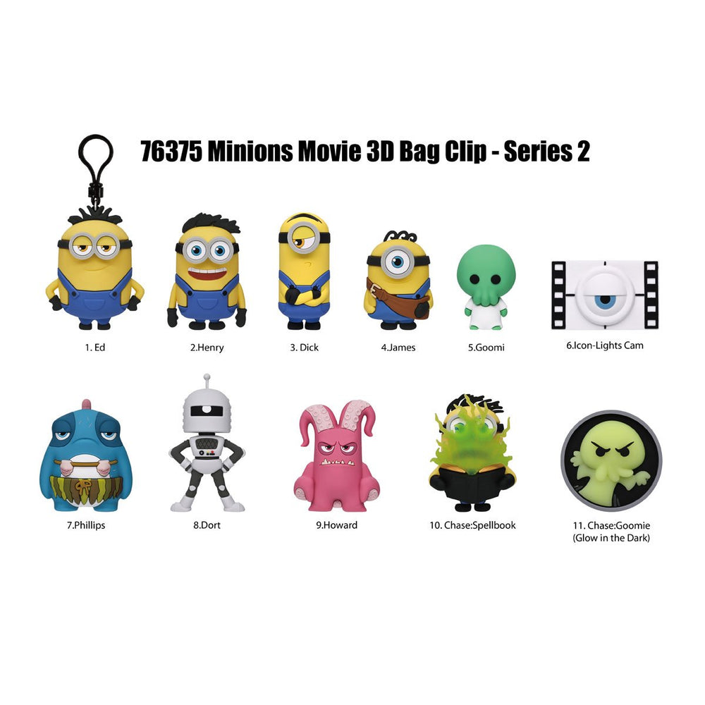 MINIONS - Series 1 - 3D Foam Bag Clip (Display 24 Pcs)