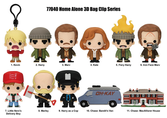 HOME ALONE - Series 1 - 3D Foam Bag Clip (Display 24 Pcs)