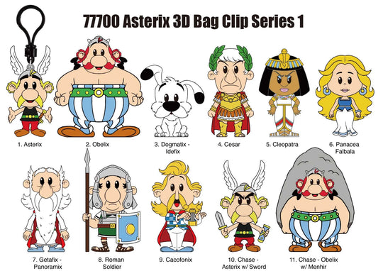 ASTERIX - Series 1 - 3D Foam Bag Clip (Display 24 Pcs)