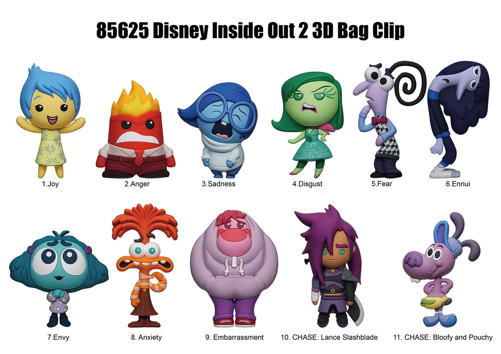 INSIDE OUT 2 - Series 1 - 3D Foam Bag Clip (Display 24 Pcs)