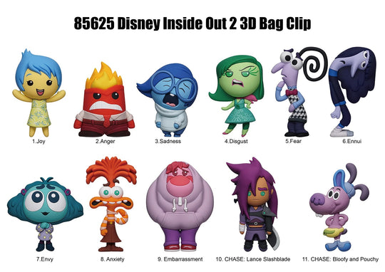 INSIDE OUT 2 - Series 1 - 3D Foam Bag Clip (Display 24 Pcs)