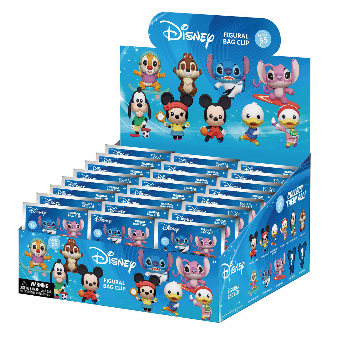 DISNEY SPORTS - Series 55 - 3D Foam Bag Clip (Display 24 Pcs)