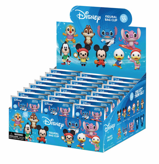 DISNEY SPORTS - Series 55 - 3D Foam Bag Clip (Display 24 Pcs)