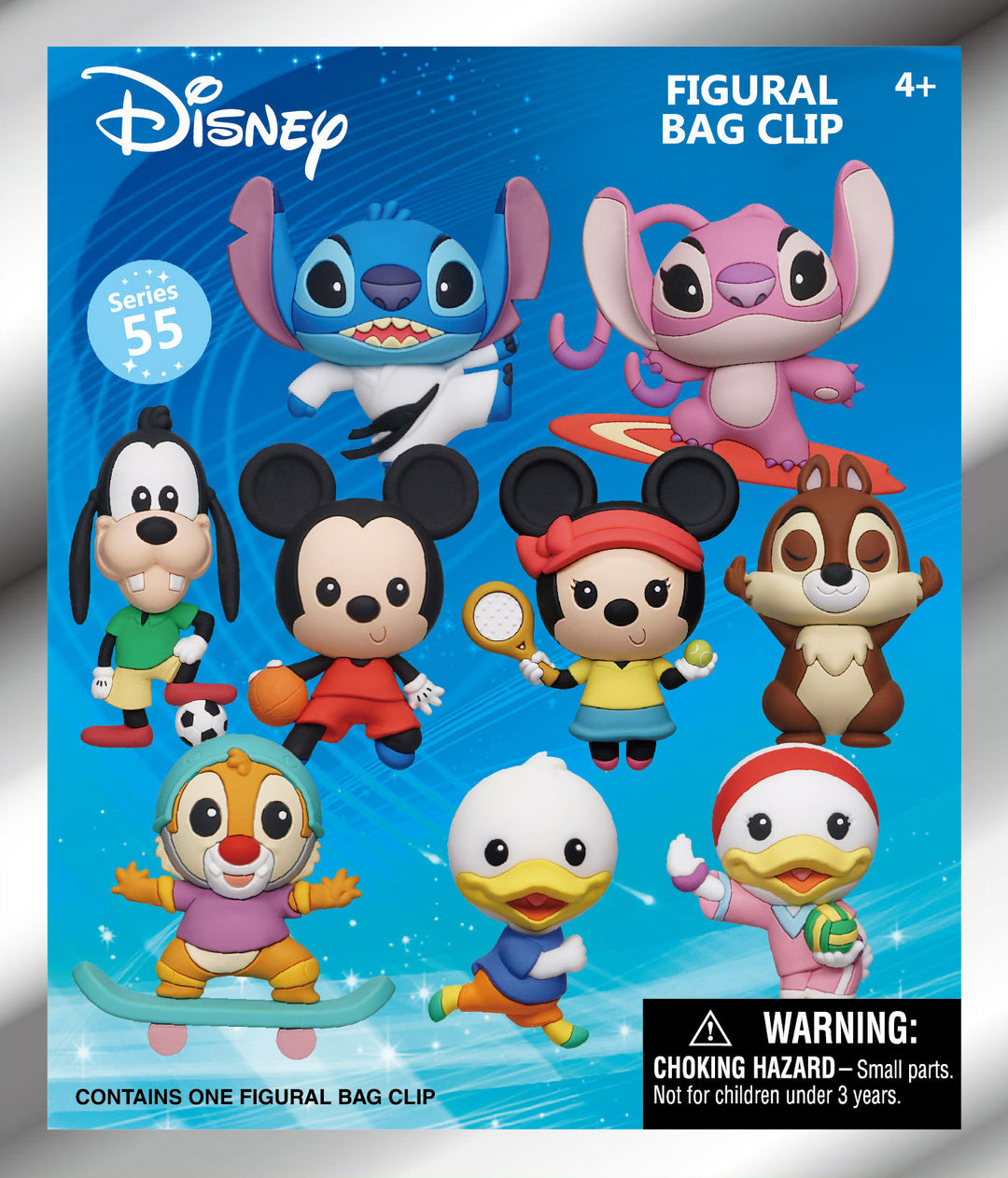 DISNEY SPORTS - Series 55 - 3D Foam Bag Clip (Display 24 Pcs)