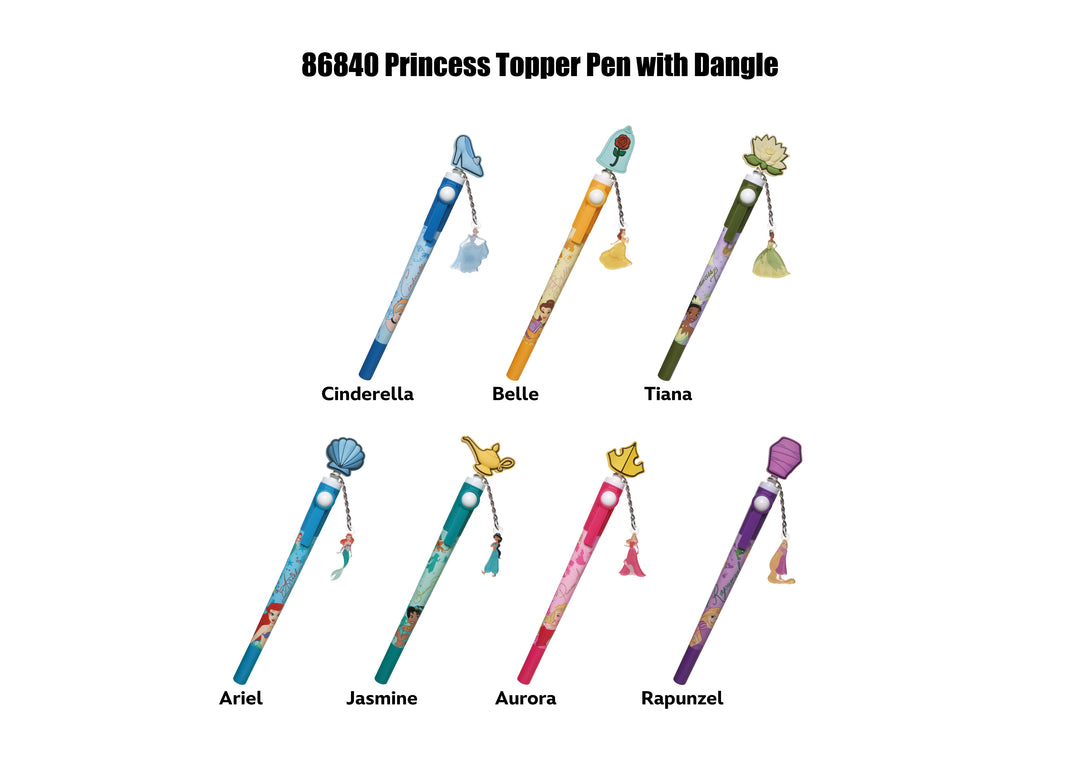 DISNEY PRINCESS - 3D Head Topper Spinning Pen (Display of 12 pcs)