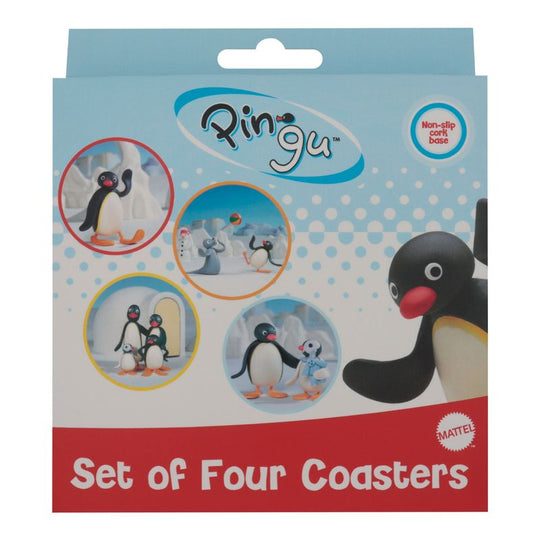 PINGU - 4 Embossed Metal Coasters