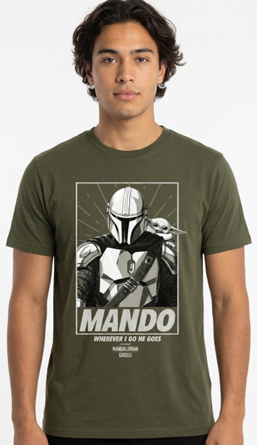 MANDALORIAN & GROGU - Wherever i go he goes - T-Shirt (XXL)