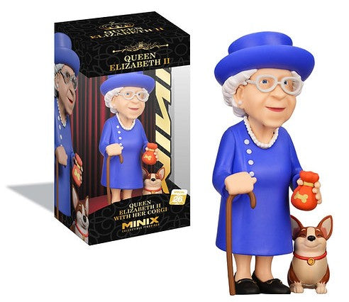 CELEBRITY - Queen Elizabeth II with her Corgi - Figure Minix 12cm