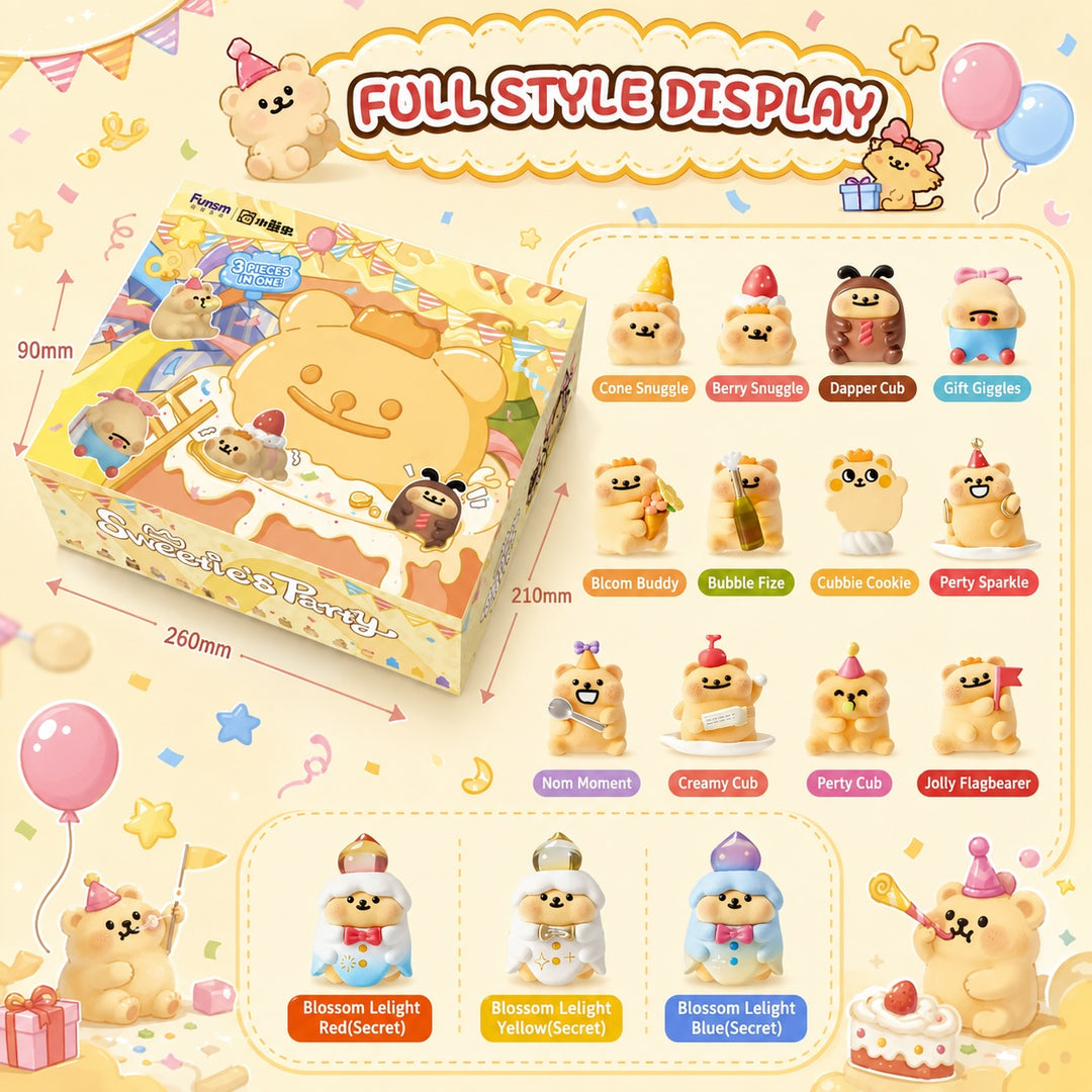 BEARISBUG - Sweetie's Party Series - Blind Box 4 Set of 3 Figure