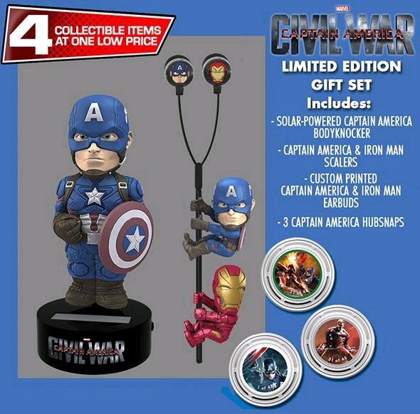 MARVEL - GIFT Set Body Knocker Scalers Hubsnaps - Captain America