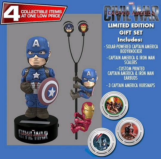 MARVEL - GIFT Set Body Knocker Scalers Hubsnaps - Captain America