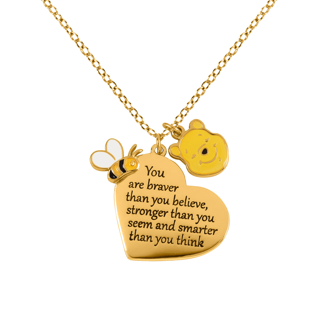 WINNIE THE POOH - Love - Necklace in Brass Plated