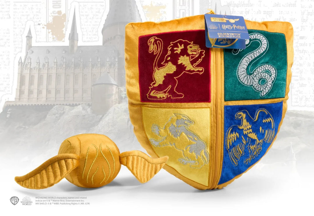 HARRY POTTER - Hogwarts's Blazon and Golden Snitch - Plush 36cm