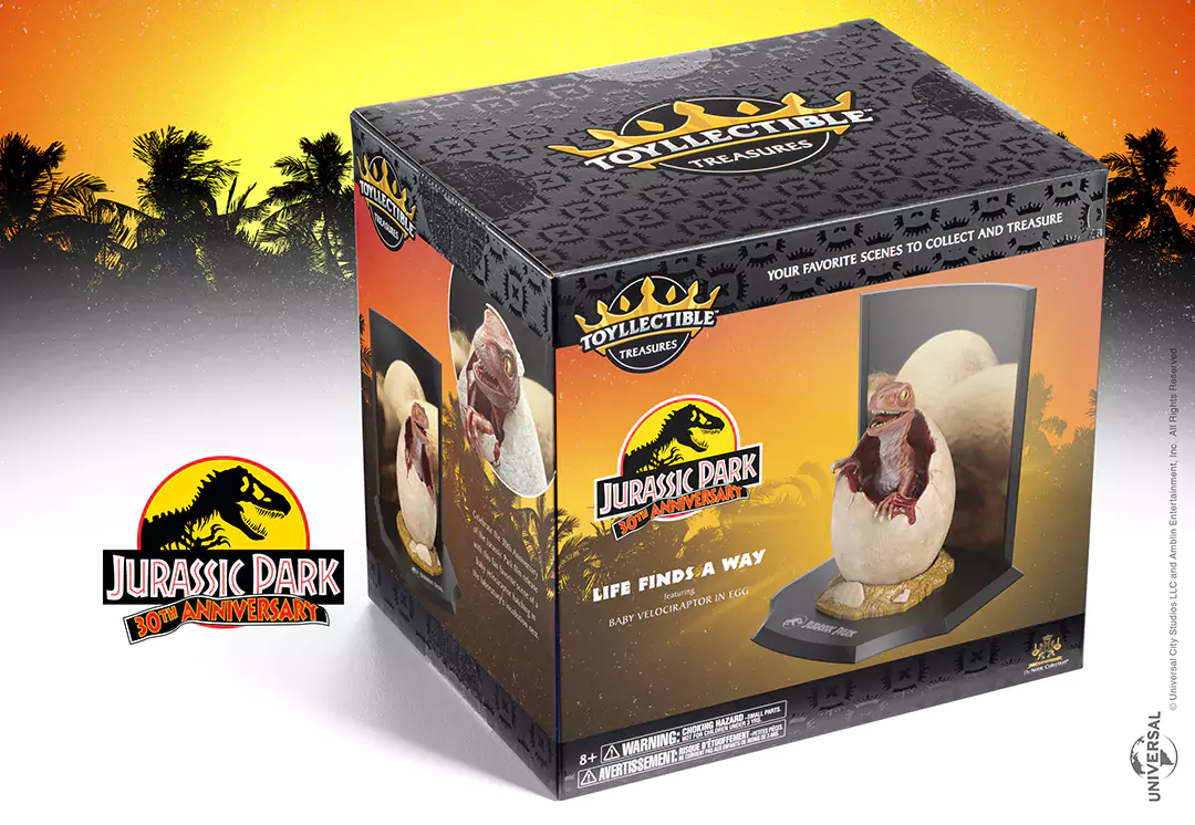 JURASSIC PARK - Velociraptor Egg - Figure Toyellectible Treasures