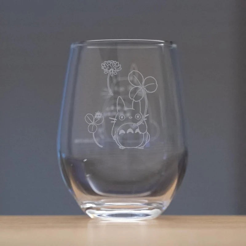 MY NEIGHBOR TOTORO - Totoro & White clover - Engraved glass 325ml