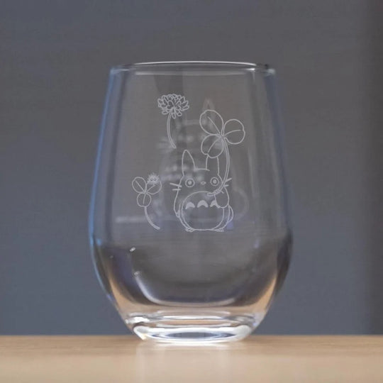 MY NEIGHBOR TOTORO - Totoro & White clover - Engraved glass 325ml