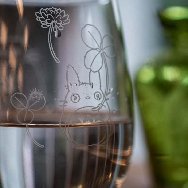 MY NEIGHBOR TOTORO - Totoro & White clover - Engraved glass 325ml