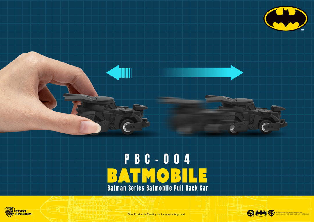 DC - Batman series Batmobile Pull Back Car - Set 6 Fig. Blind Box 5cm