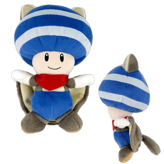 SUPER MARIO - Flying Squirrel Blue Toad - Plush 21cm