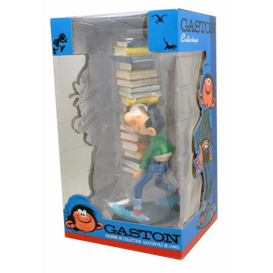 GASTON LAGAFFE - Figurine Resine - Pile of Books - 29cm