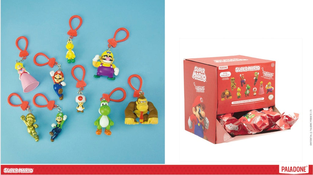 SUPER MARIO - Backpack Buddies (Display 24 Pcs)