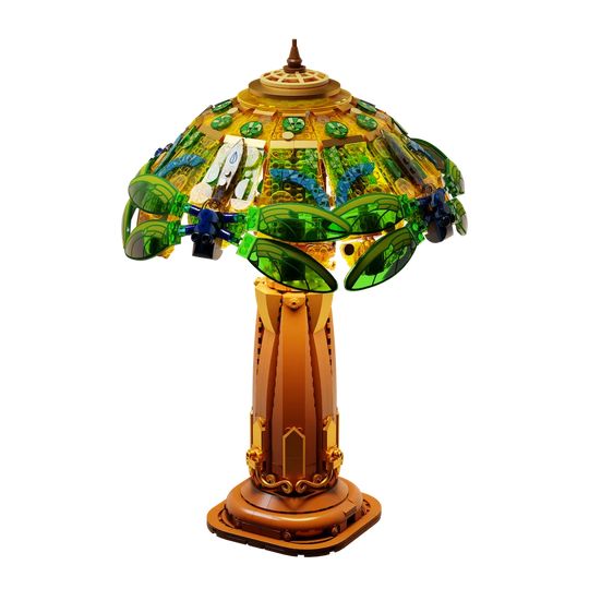 PANTASY - Stained Glass Table Lamp - Building block 1067 pcs